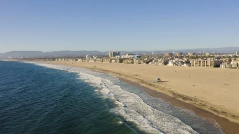 Summer waves of Venice Beach Stock Footage 95167480