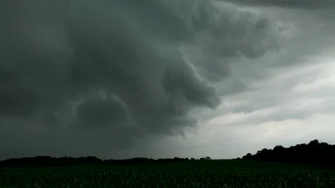 Summer weather front moving across midwest USA Stock Footage 158390064
