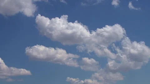 Summer White Clouds Clean Sky 4K Loop Video Stock Footage 272591693