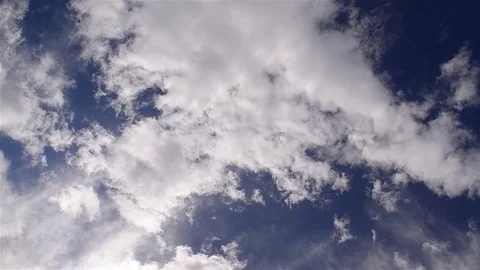 Summer white clouds passing over our heads Stock Footage 94330482