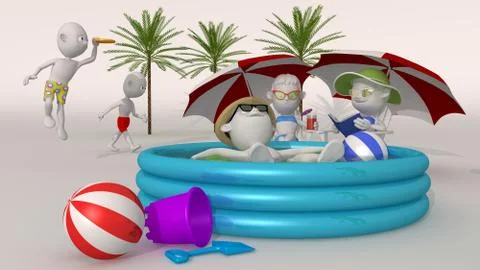 Summer white Stock Illustration