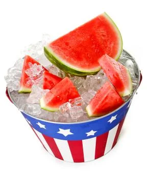 Summer: wide angle watermelon Stock Photos