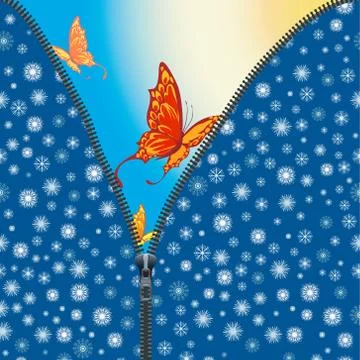 Summer - winter. Stock Illustration