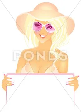 Summer woman Stock Illustration
