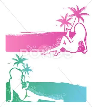 Summer woman Stock Illustration
