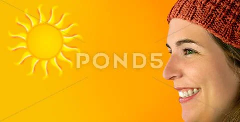 Summer woman Stock Illustration