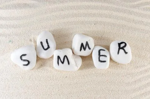 Summer word Stock Photos