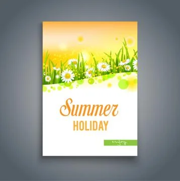Summer yellow template Stock Illustration