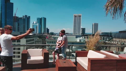 Summer. Young couple of lovers walking in the city Vidéo 239003470