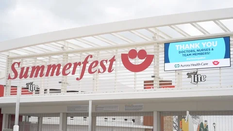 Summerfest gate static Stock Footage 128532809