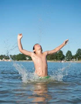Summerfun in water Stock Photos