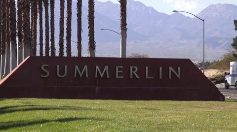 Summerlin Nevada Sign Stock Footage 41271532