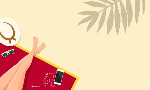 Summermbackground and template 스톡 일러스트