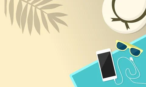 Summermbackground and template 스톡 일러스트