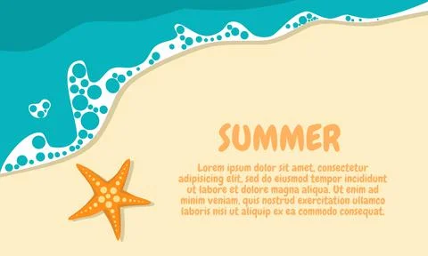 Summermbackground and template 스톡 일러스트