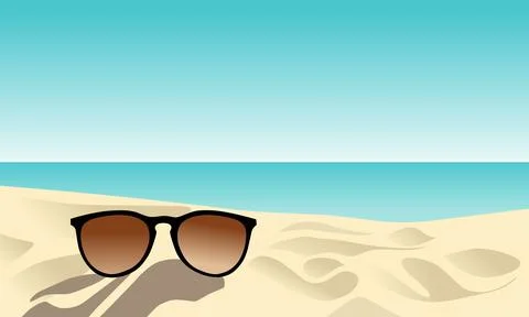 Summermbackground and template 스톡 일러스트