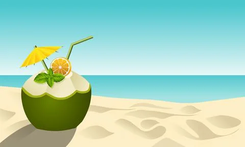 Summermbackground and template 스톡 일러스트