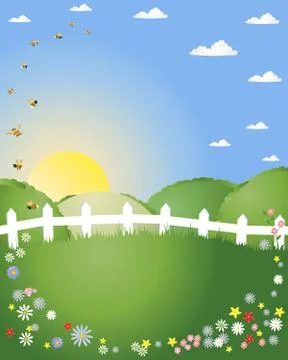 Summers arrival Stock Illustration