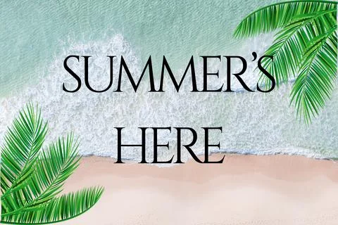 Summer's Here Graphic Stock Illustration