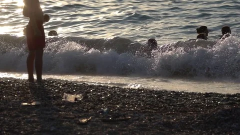 Summers  waves Video stock 78704453