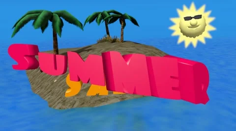 Summersale. Animated 3d Text Stock Footage 68019226
