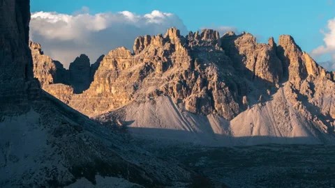 Summertime 4k Time-lapse sunset at the Dolomites. Italy. Stock Footage 214471301