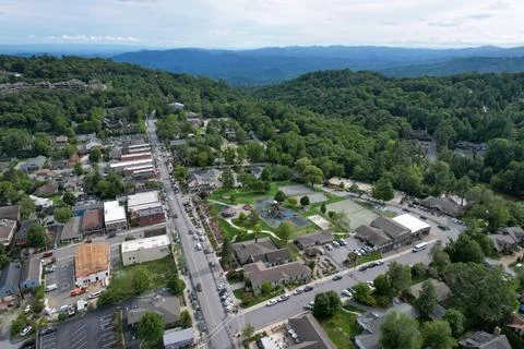 Summertime in Blowing Rock, NC prior to hurricane Helene Stock Photos