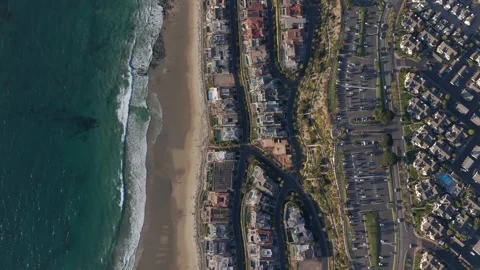 Summertime Coastline Views From Above 3 Stock Footage 340579711