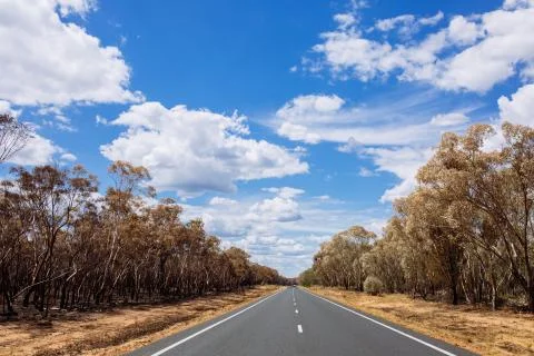Summertime on the open highway between New South Wales, Australia 写真素材