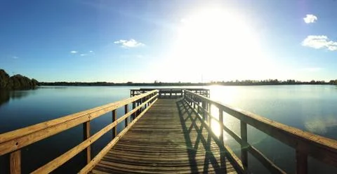 Summertime Pier 스톡 사진