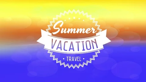 Summertime rip concept art with round star like over a glossy picture like Stock Footage 128352065