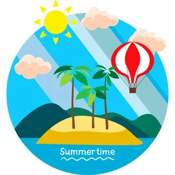 Summertime vacation. Stock Illustration