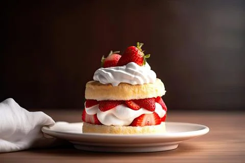 Summery Strawberry Shortcake Stock Photos