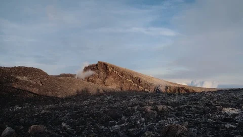 Summit Crater on volcano Mount Etna 01 Stock Footage 71972353