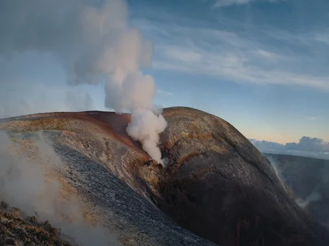 Summit Crater on volcano Mount Etna 03 Stock Footage 71982249