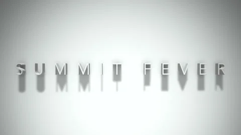 Summit fever 3D title animation with shadows on a white background Vídeo Stock 298000406