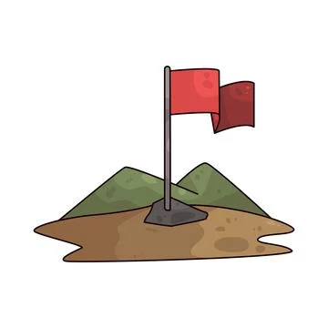Summit flag illustration Ilustração Stock