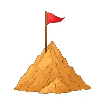 Summit flag illustration Stock Illustration