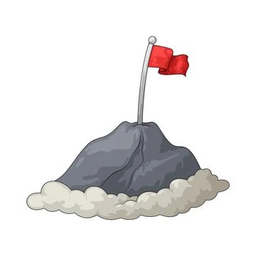 Summit flag illustration Stock Illustration