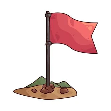 Summit flag illustration Stock Illustration
