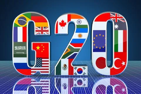 Summit G20 concept, 3D rendering Stock Illustration