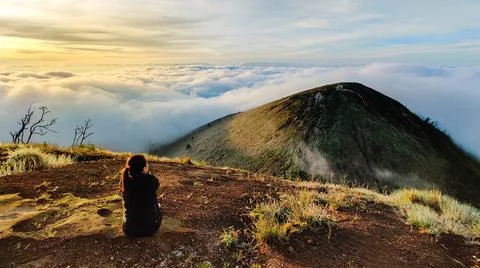 Summit Guntur Mountain Stock Photos