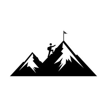 Summit icon logo design template isolated illustration Stock Illustration