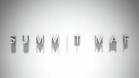 Summit Map 3D title animation with shadows on a white background Stock Footage 296688385