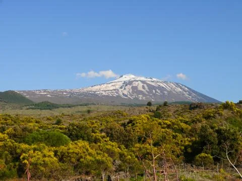 The summit of Mount Etna 스톡 사진