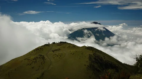 Summit of Mount Merapi, Indonesia Stock Footage 45350274