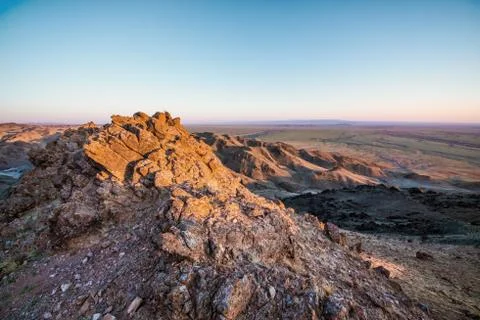 Summit mountain terrain Stock Photos