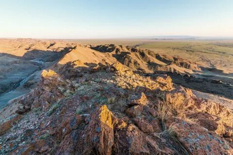 Summit mountain terrain Stock Photos