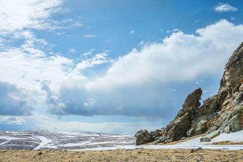 Summit mountain terrain Stock Photos