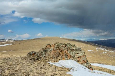 Summit mountain terrain Stock Photos